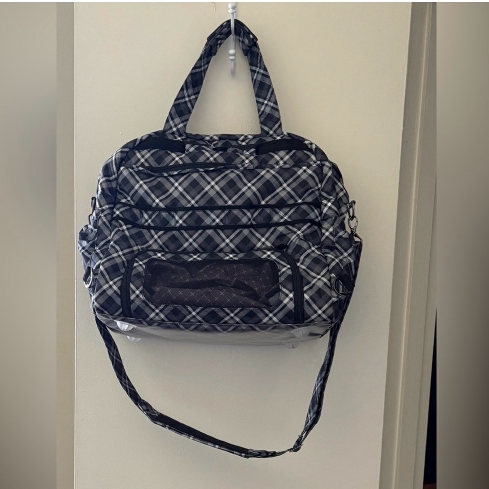 Lug Boxer 2 Convertible Overnight Bag-Plaid Grey-NWOT - Picture 2 of 13